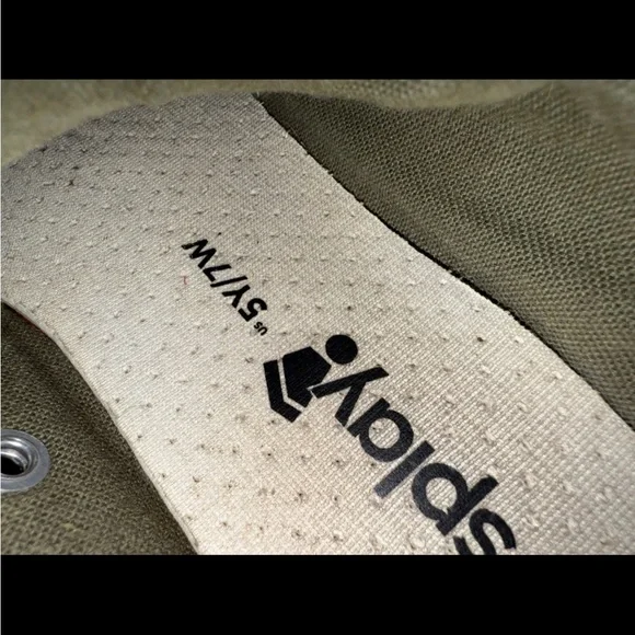 Kids Olive Green Canvas Sneakers - Comfort Casual Shoe - Picture 10 of 12